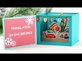 A Christmas Shadow Box Card with a cute cover