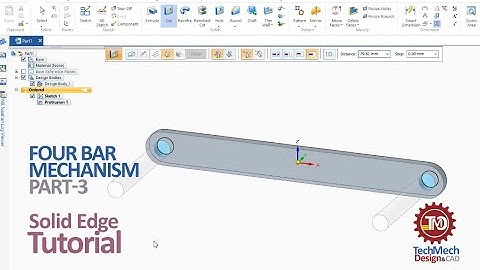 Solid Edge : Part 3 Four Bar Mechanism Assembly : Make Four Bar Mechanism Assembly in Solid Edge