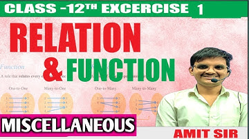 RBSE 12TH BOARD MATH // CHAP 1 // LEC 4 // RELATION AND FUNCTION ; MISCELLANEOUS #mathematics