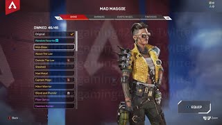 Mad Maggie Skins, Banners, Emotes, Finishers and more. Apex Legends Season 12