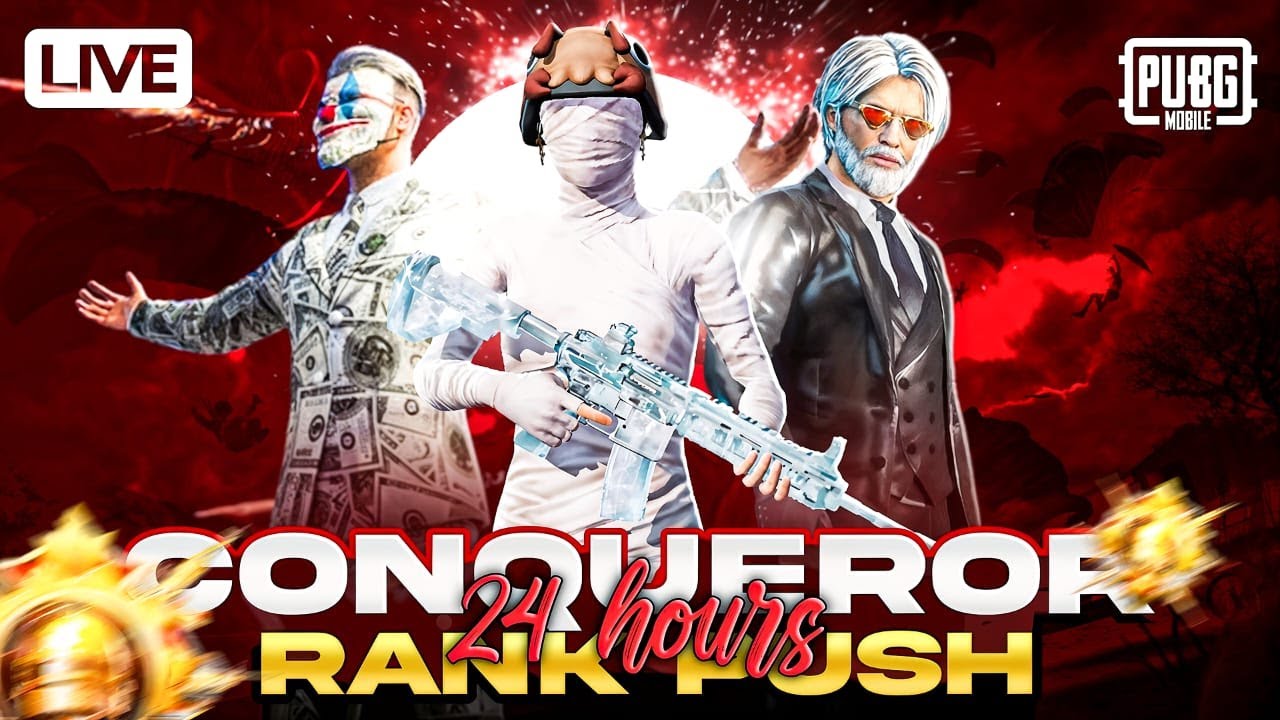 Pubg Mobile Live 24 Hrs Conqueror Rank Push | 