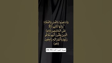 سورة البقرة الآية (45-46)