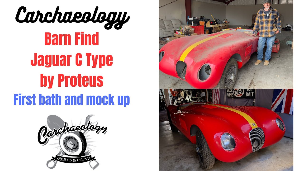 Carchaeology: Barn Find Jaguar C Type Project enters The Lab - YouTube