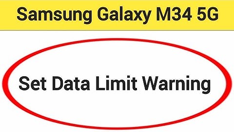 how to set data limit warning,Samsung Galaxy M34 5G me data limit kaise set karen