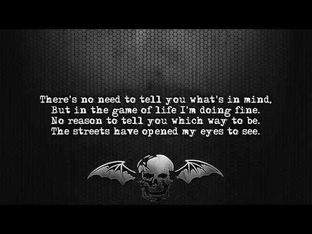 Avenged Sevenfold - Streets [Lyrics on screen] [Full HD] class=