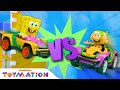 SpongeBob SquarePants &amp; Lincoln Loud Toys Get SLIMED! | Nickelodeon Versus #2 | Toymation Games
