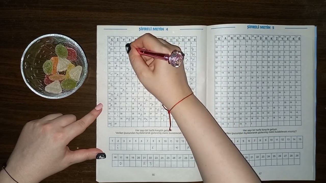 ASMR Haribo ile Şifreli Bulmaca | Türkçe ASMR | Whisper Relax Sleep