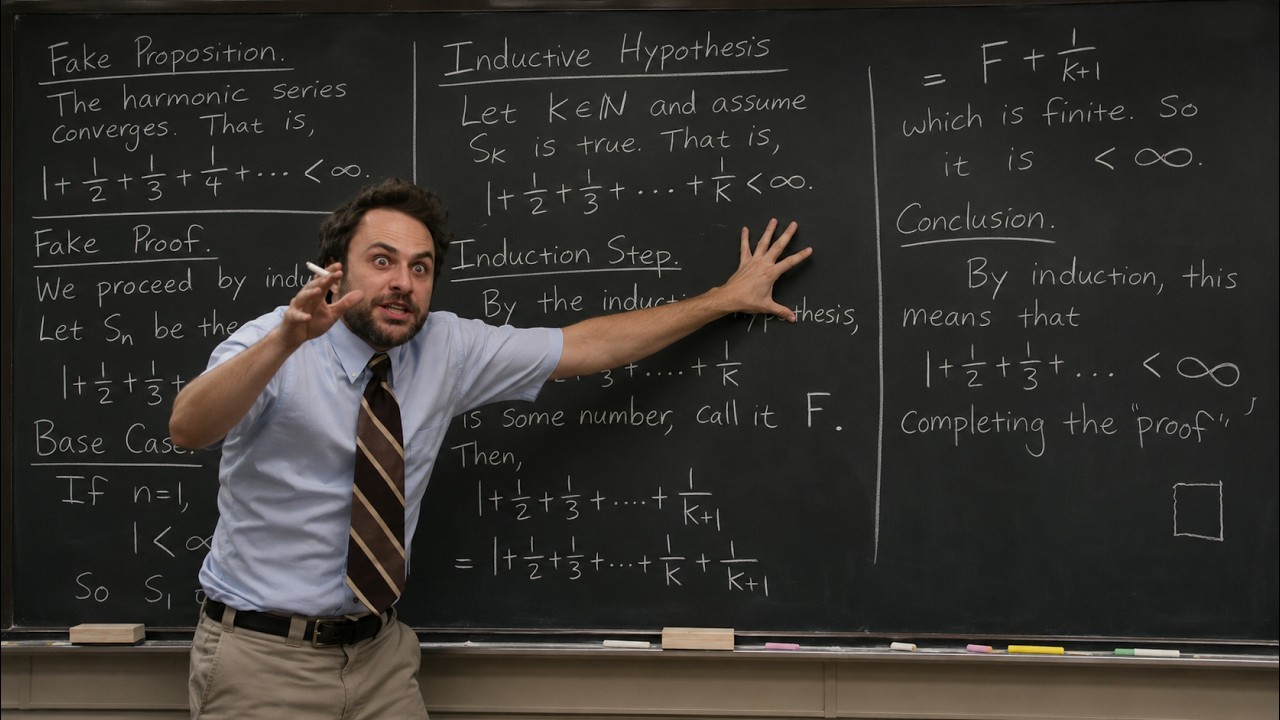 The Hidden Error in Inductive Proofs of Divergent Series