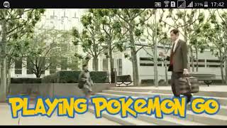 Mr.bean Is Playing Pokemon Go In Real Life