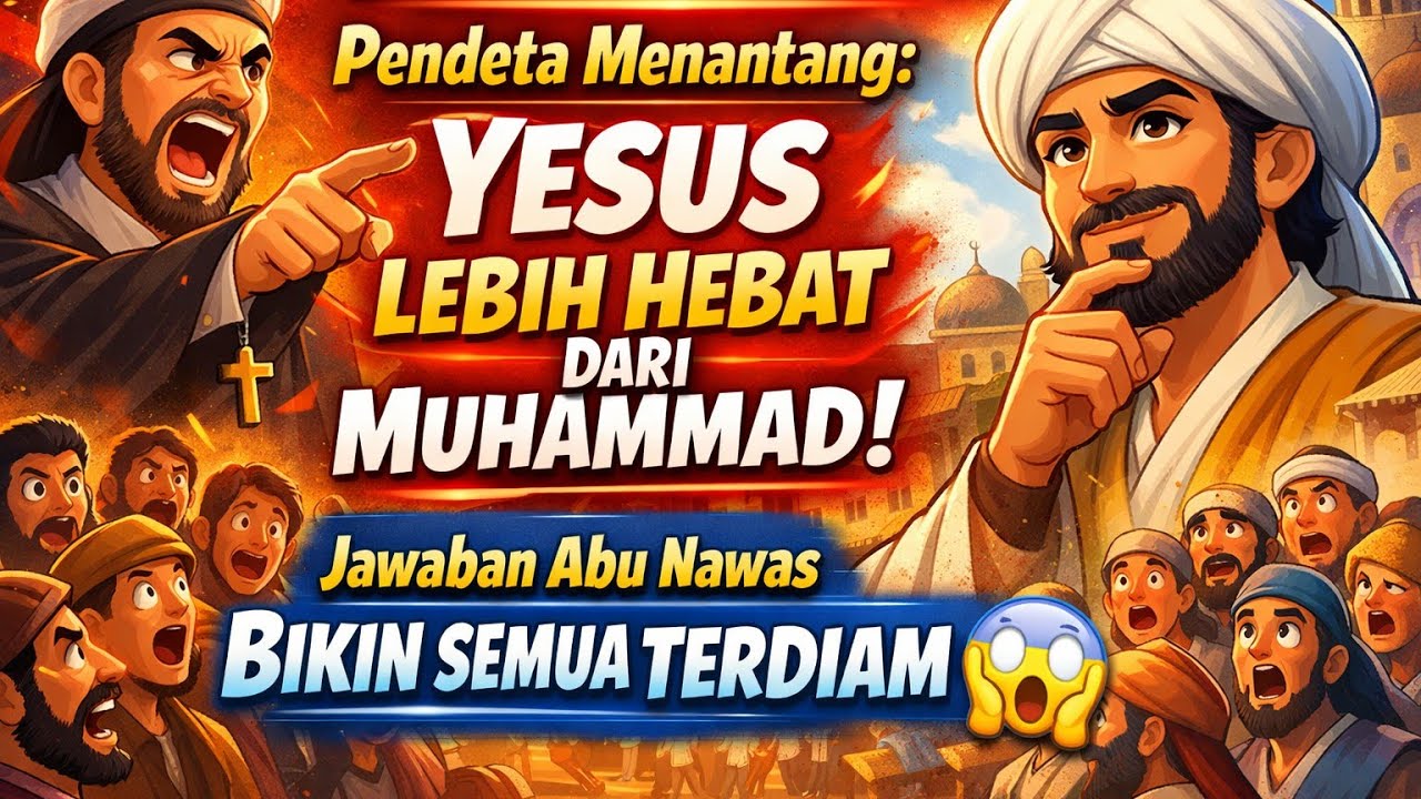 GEGER ⁉️ Pendeta Menantang: “Yesus Lebih Hebat Dari Muhammad!”Jawaban Abu Nawas Bikin Semua Terdiam
