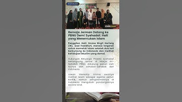 Remaja Jerman Datang ke PBNU Demi Syahadat: Hati yang Menemukan Islam #mualaf #kisahmualaf #shorts