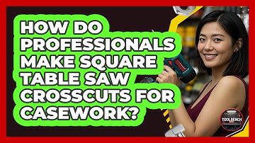 How Do Professionals Make Square Table Saw Crosscuts For Casework? - ToolBench Pros