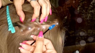 АСМР  Трихолог | Осмотр кожи головы, перебирание и расчесывание волос, массаж головы | Тихий шепот