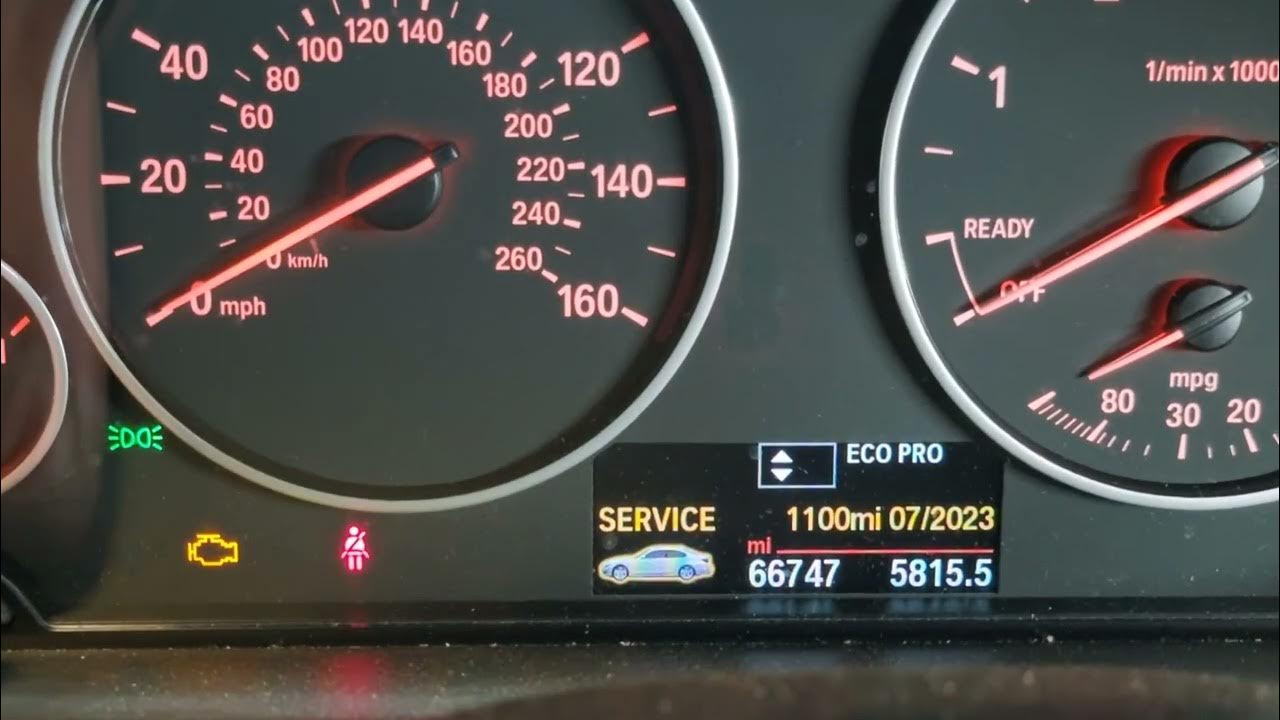 BMW F10/30 5/3series service lights reset YouTube