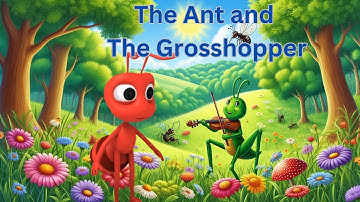 The Lazy Grasshopper and an Ant English story