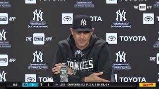 Aaron Boone after a tough loss to Boston