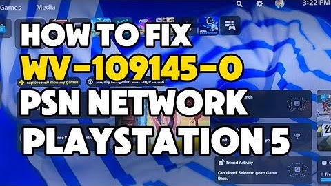 How to fix PS5 Error WV-109145-0 Unable to connect to the internet PlayStation 5
