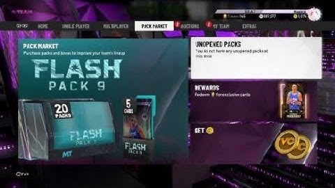 NBA 2K20 Myteam Flash Pack 7/8/9 Locker Code 3