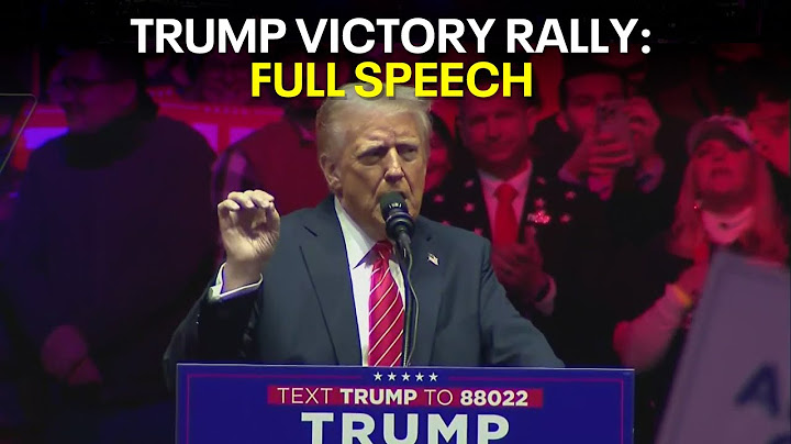 Donald Trump at Victory Rally: FULL SPEECH