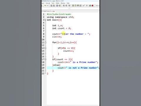 C++ Prime Number logic 1 - YouTube