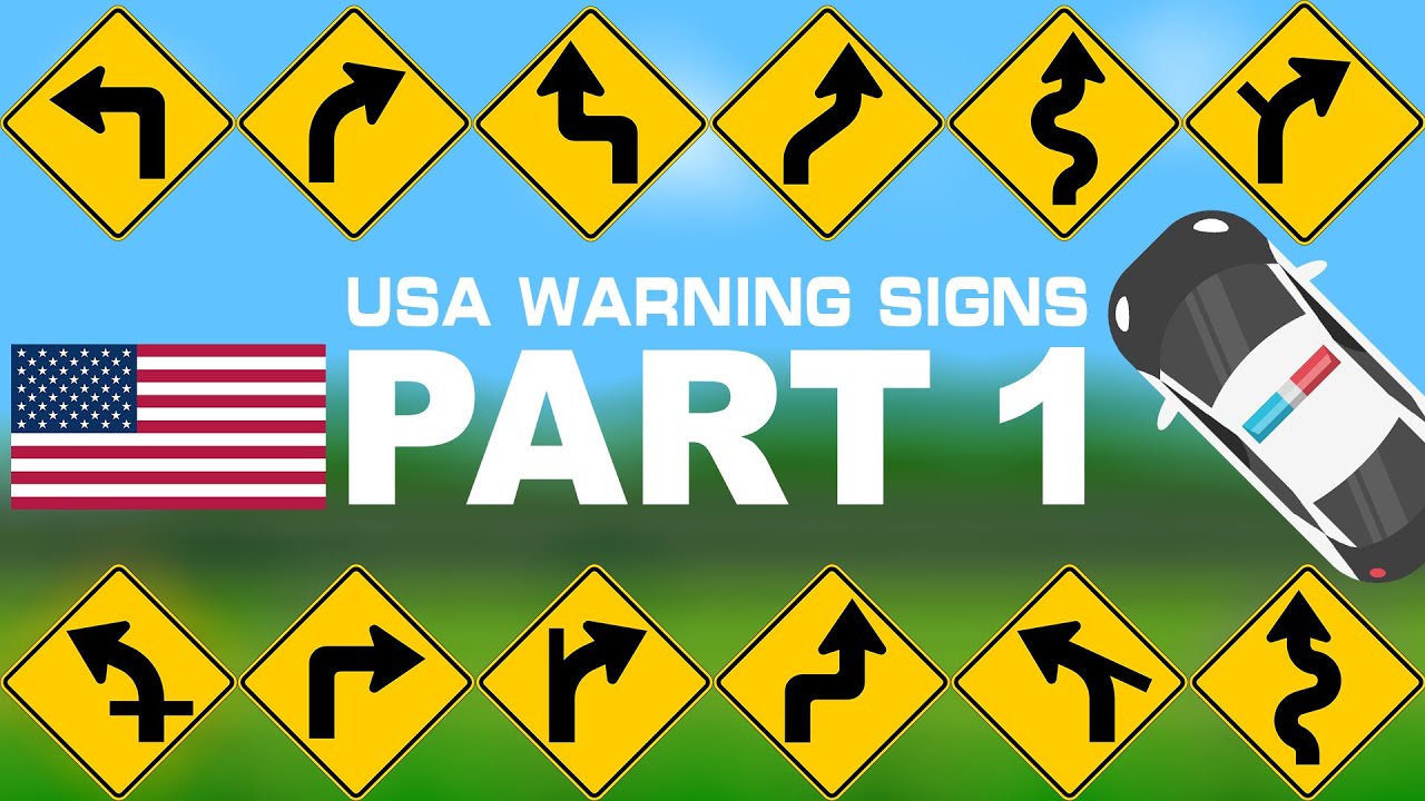 Traffic Signs | Road Signs USA, Warning Signs Compilation Part 1