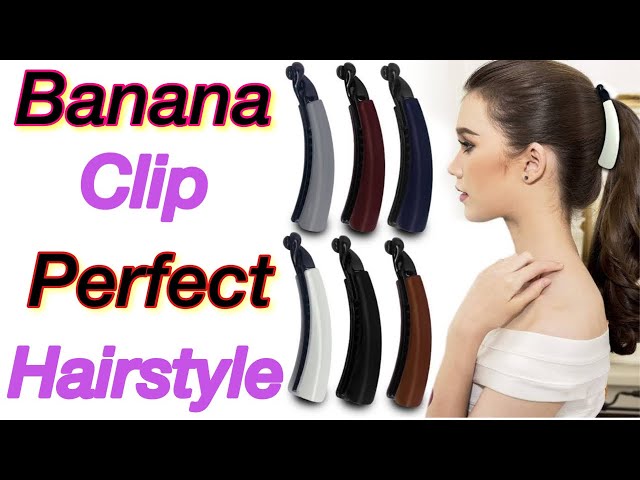 Buy Skab® Ponytail Holders Banana Clips Thick Curved Glossy For Women/Girls  Hairstyles, Black Glossy Finish Self Lock Hair Clutchers (Black, Set Of 3)  Online at Low Prices in India - Amazon.in