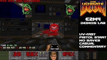DOOM - E2M4: Deimos Lab 100% (UV-Fast) Ultra-Violence w/Fast Monsters