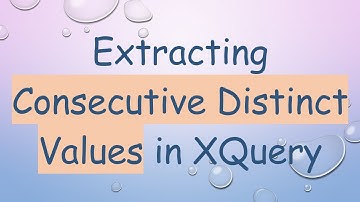 Extracting Consecutive Distinct Values in XQuery