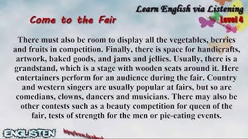 Learn English via Listening Level 4 Unit 1 Come to the Fair