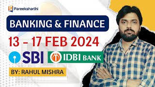 Banking Awareness | For SBI Clerk & IDBI PGDBF 2024 | 13 - 17 February : 2024 | @ThePieRSquare