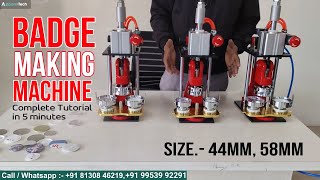 How to use Pneumatic Automatic Button Badge Making Machine in 5 minute - Appareltech.