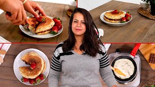 طريقة عمل البان كيك الهش و الرطب و اللذيذ سهل وسريع  How to Make Pancakes at Home