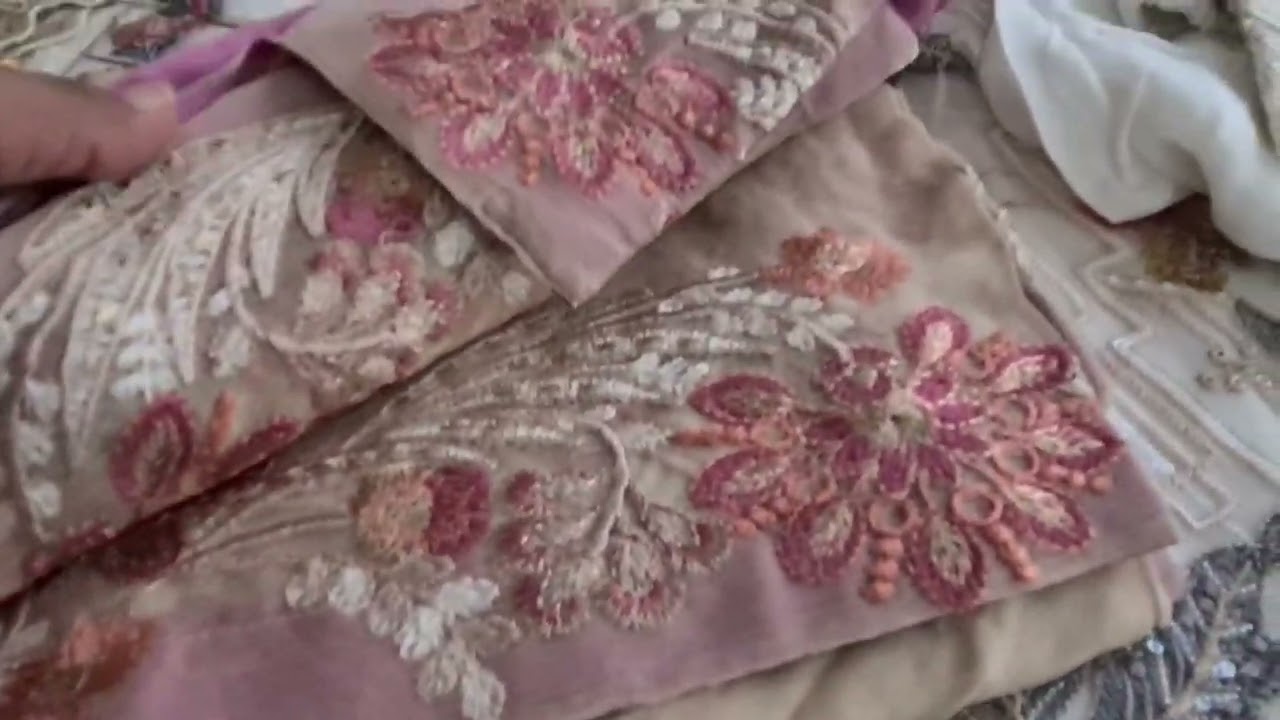 very elegant dress Ramsha chiffon stitched by 