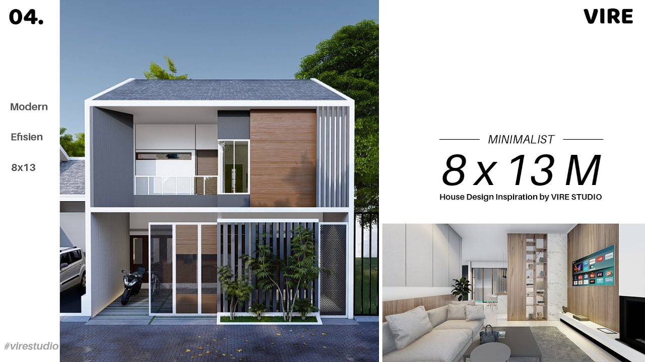 Design Rumah Minimalis 8x13 Meter Vire Studio Youtube