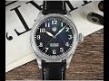 San martin 39mm pilot men watch damascus steel mop dial limited luxury edition