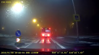 Dash Cam DOD LS460W Night Fog Test