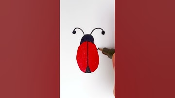 🐞 Ladybug Fingerprint Art ✨ Easy Drawing for Kids 🎨 #fingerprint #art #creative #ladybug #diy