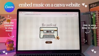 How to Embed Music on a Canva Website