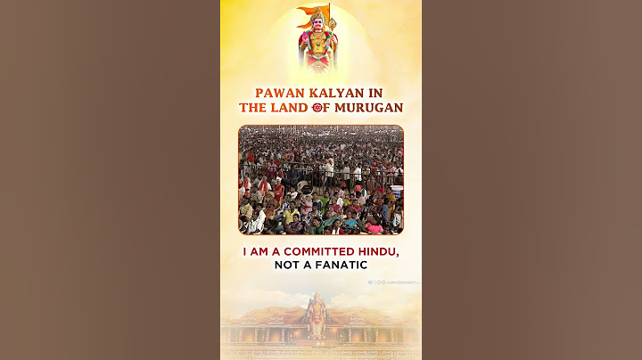 I'm a committed Hindu not a Fanatic! || #PawanKalyanInLandOfMurugan || #MurugaBakthargalManadu