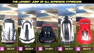 WHICH MOST EXPENSIVE HYPERCAR COVERS THE LONGEST DISTANCE IN JUMP ?? || FORZA HORIZON 5