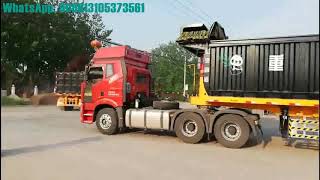 Flatbed Container Semi Trailer With Lifting System Flat Bed Tipper Trailer