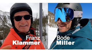 Skiing with Franz Klammer and Bode Miller