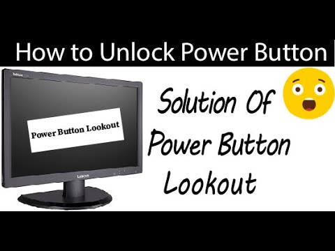 envision h170l monitor power button locked