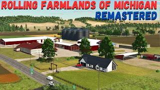 NEW MICHIGAN MAP!!! ROLLING FARMLANDS OF MICHIGAN REMASTERED | Farming Simulator 25 Map Tour