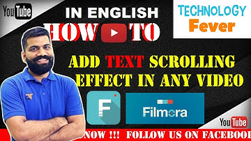 How To Add Scrolling Text Like Technical Guruji - Wondershare Filmora [English]