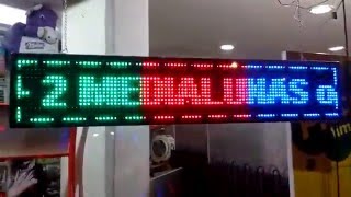 MKT LED para Negocios, PROGRAMABLE 100X20 CM. 3 COLORES