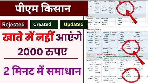 🙎 PFMS Status Explained: Rejected, Created, Updated (2025) l pm kisan samman nidhi yojana l 20 kist