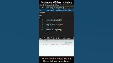 Interview Challenge # 162 | What is the difference between mutable object and immutable object in js