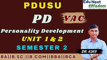 Personality Development: VAC SEMESTER 2 PDUSU