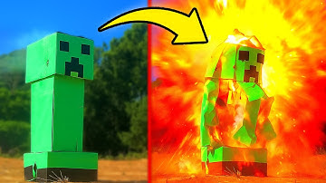 I Built a Exploding Minecraft Creeper in Real life !